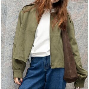 Olive Utility Jacket for Women
